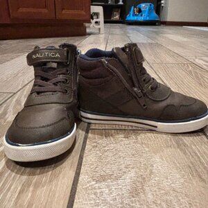 Nautica Toddler Boys Brown High Top Ankle Shoes